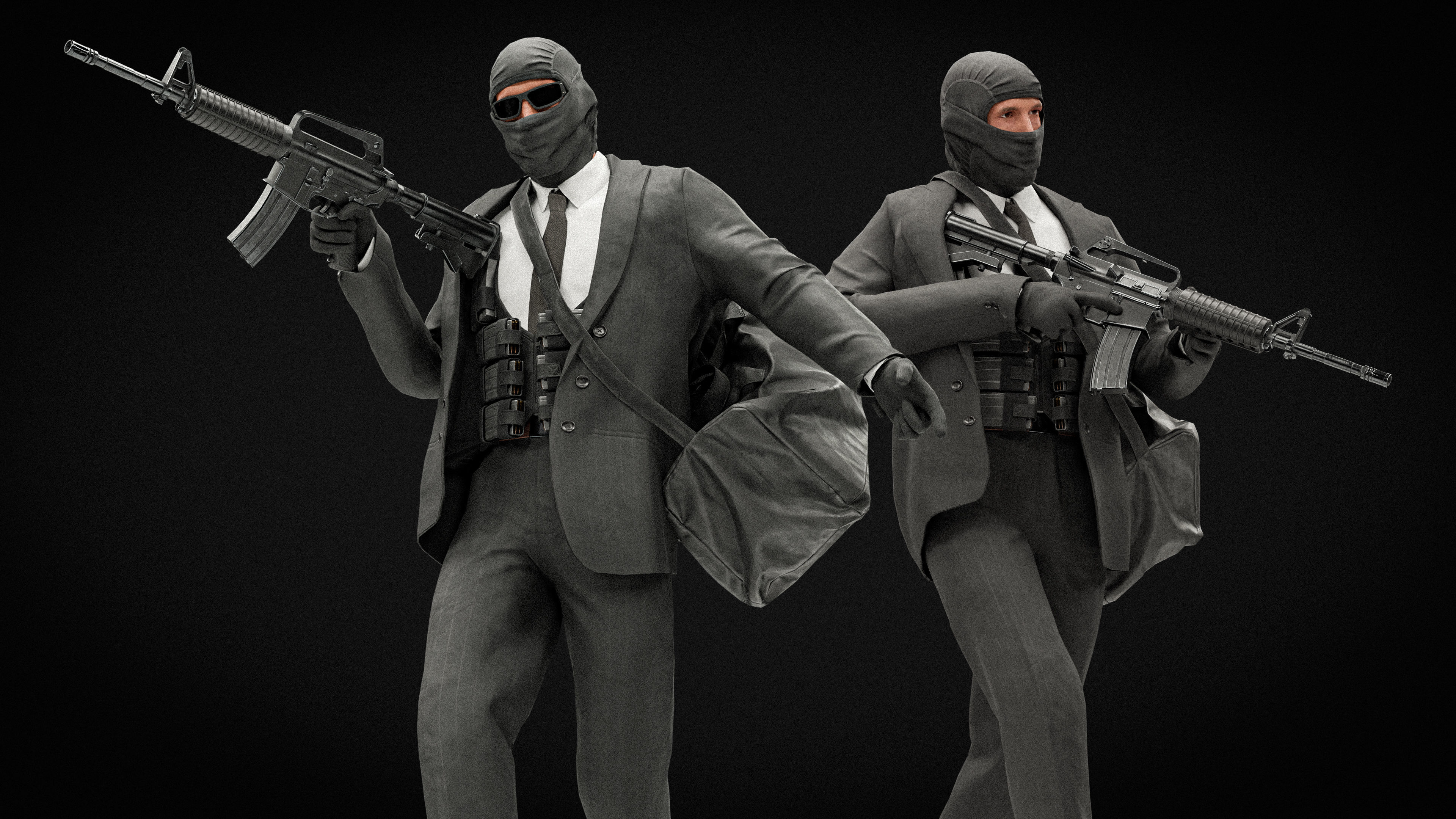 ROBBER CHARACTER RIGGED Low-poly 3D model_4