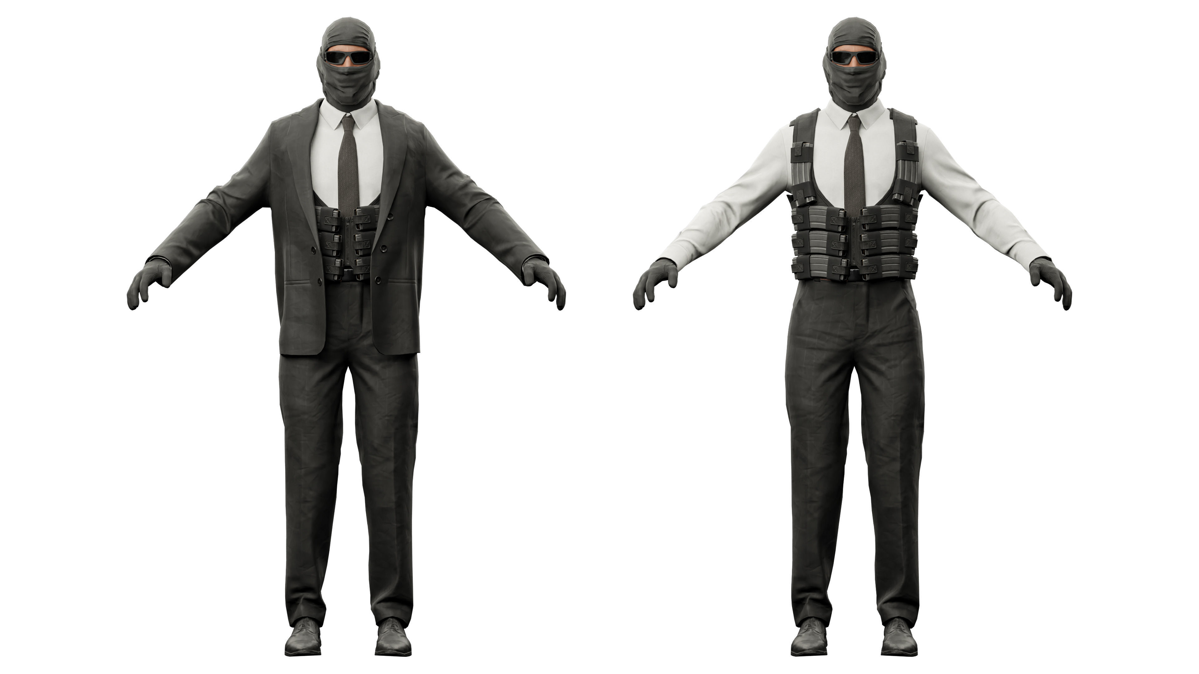 ROBBER CHARACTER RIGGED Low-poly 3D model_7