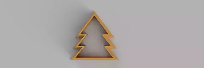 christmas tree COOKIE CUTTER 3D print model christmas tree COOKIE CUTTER 3D print model