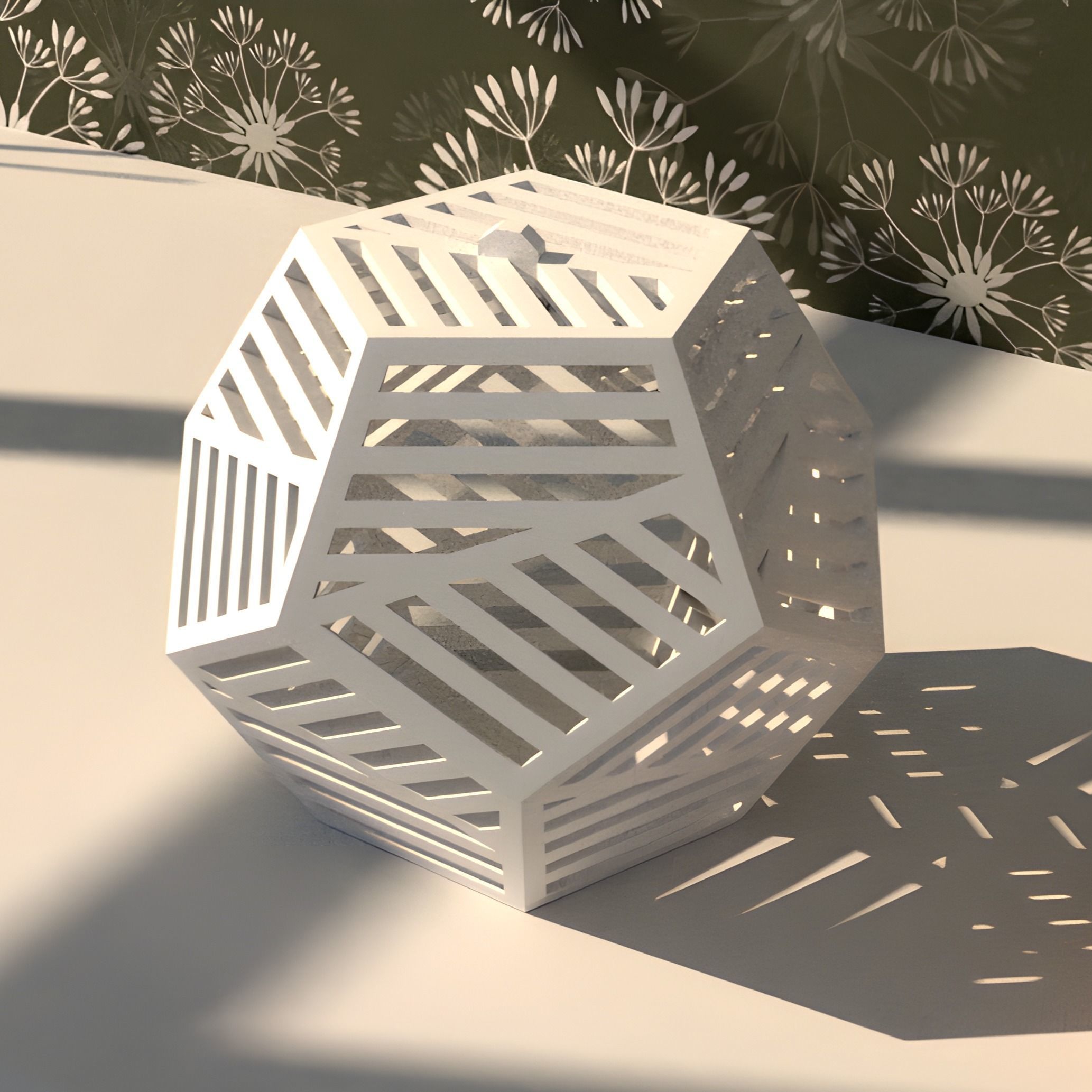 Portavelas y caja de almacenamiento poligonal archivo stl 3D print model_4