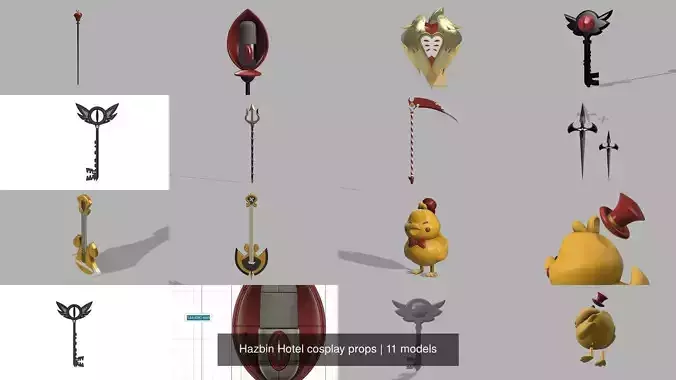 Hazbin Hotel cosplay props 3D Model Collection