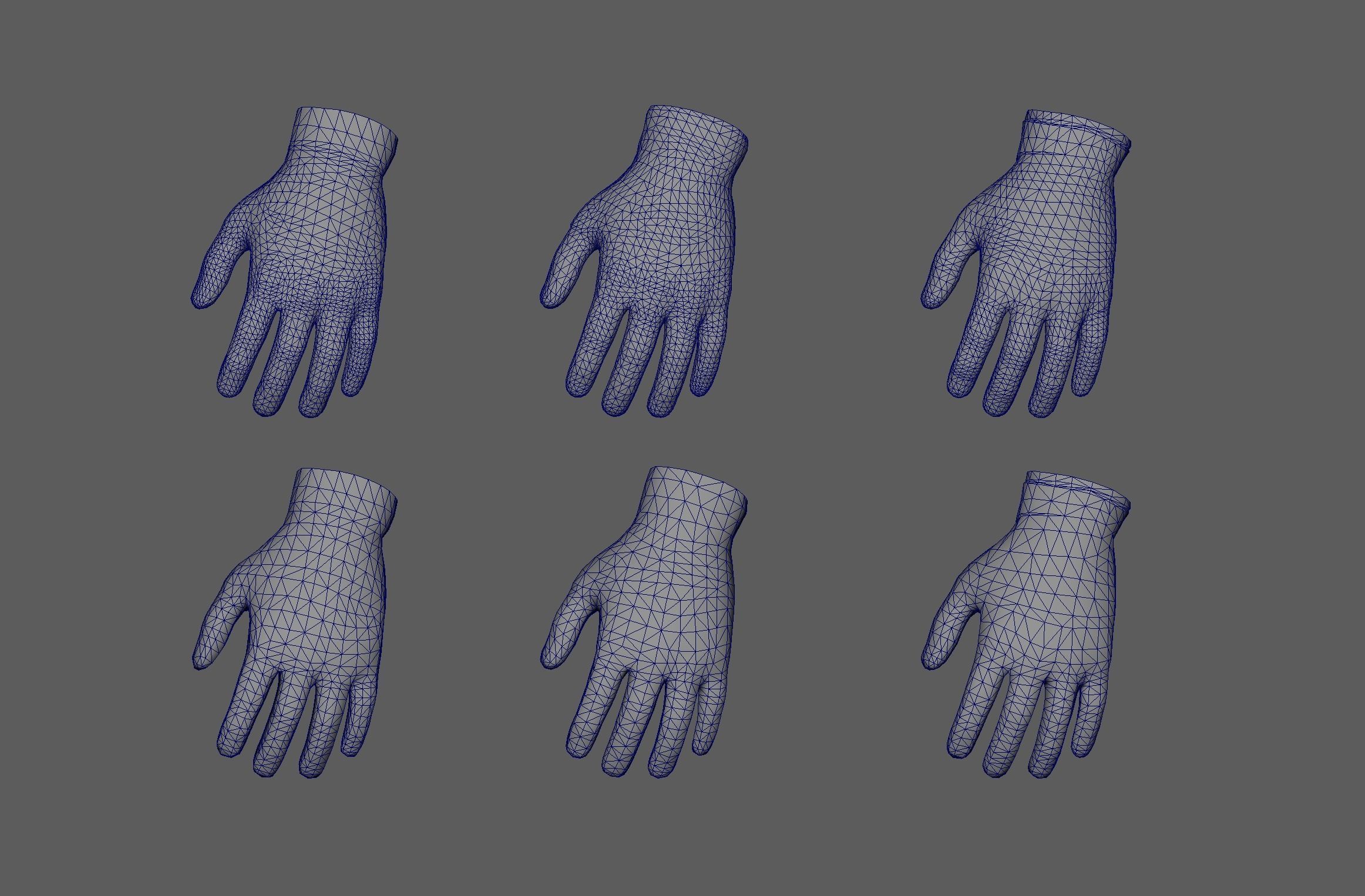 Sci-Fi Gloves Low-poly 3D model_13