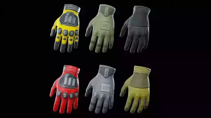 Sci-Fi Gloves Low-poly 3D model Sci-Fi Gloves Low-poly 3D model