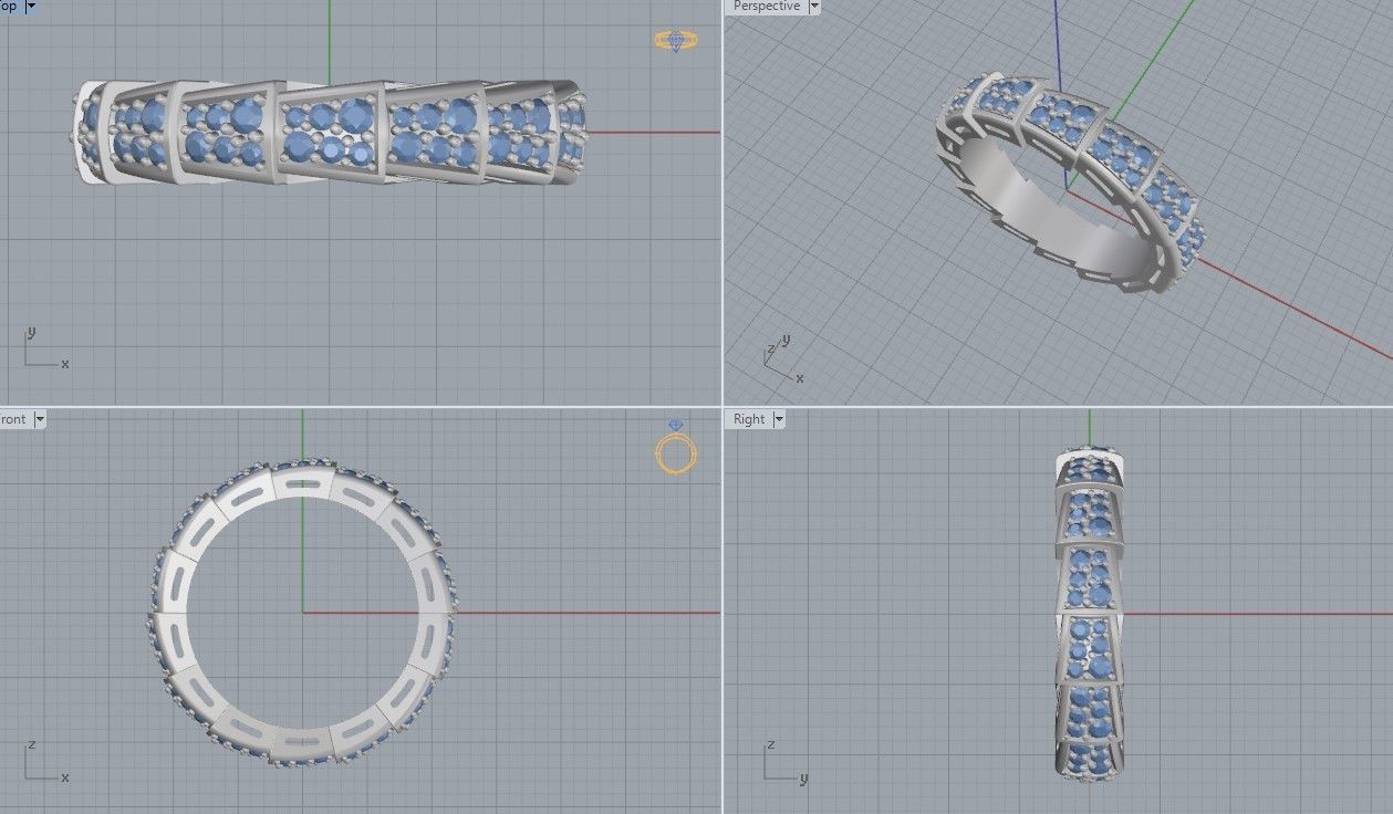 Bvlgari Serpenti Ring 3D print model_5