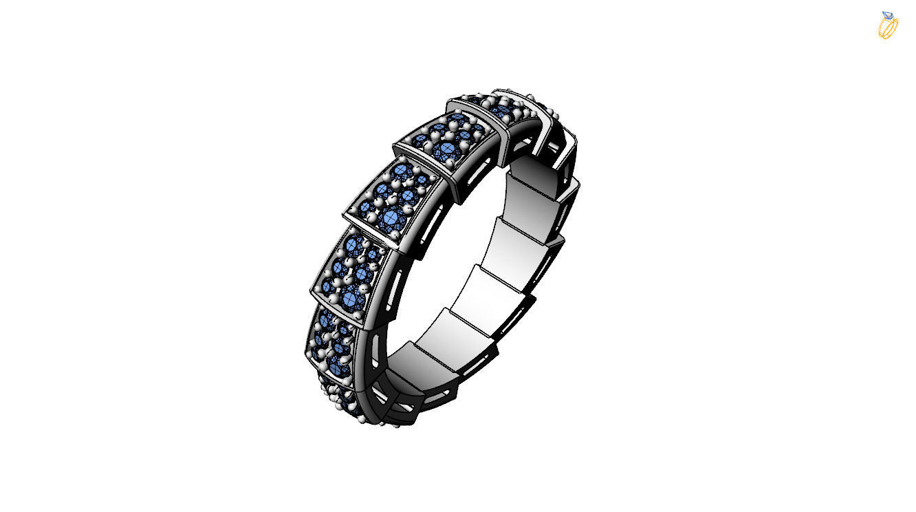 Bvlgari Serpenti Ring 3D print model_11