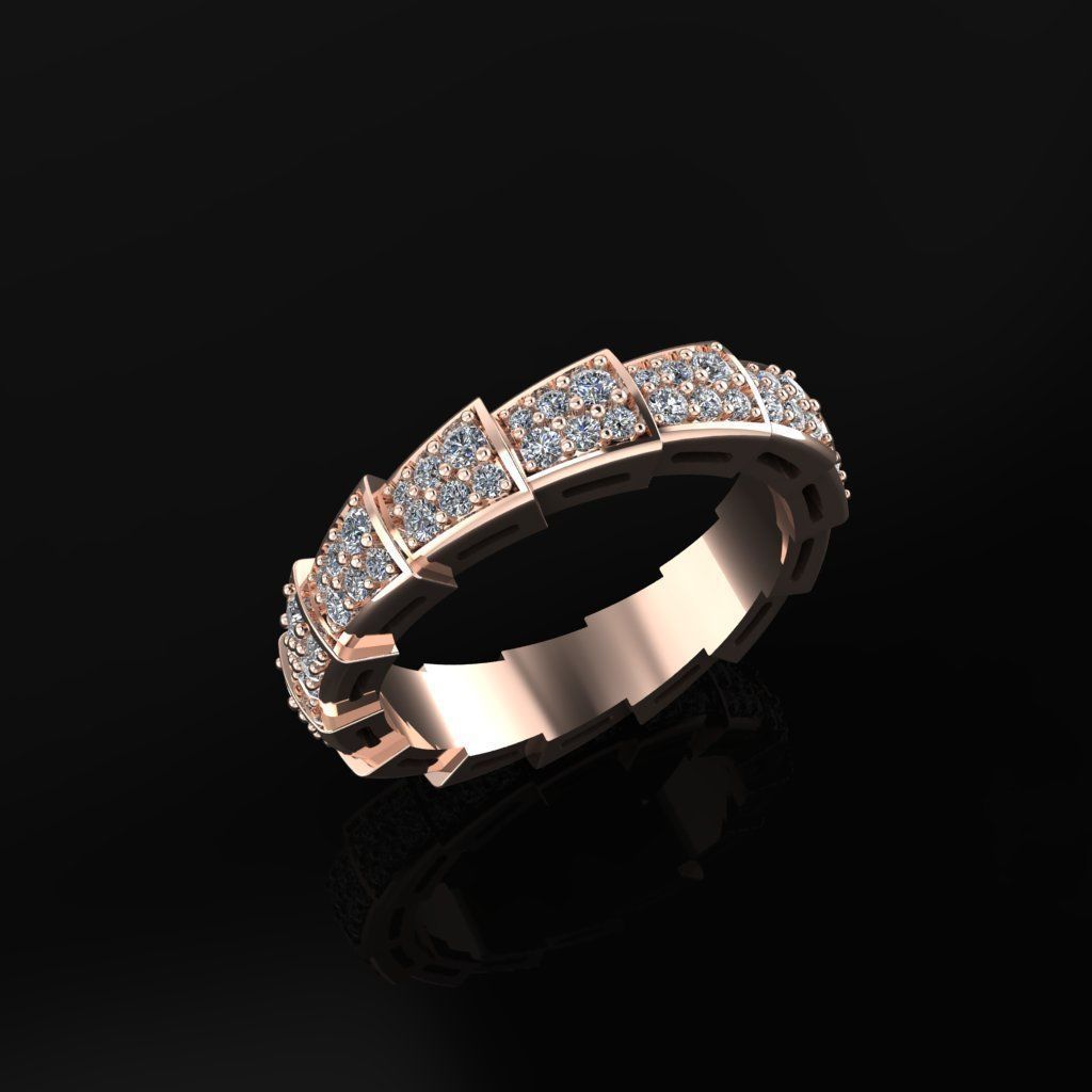 Bvlgari Serpenti Ring 3D print model_1