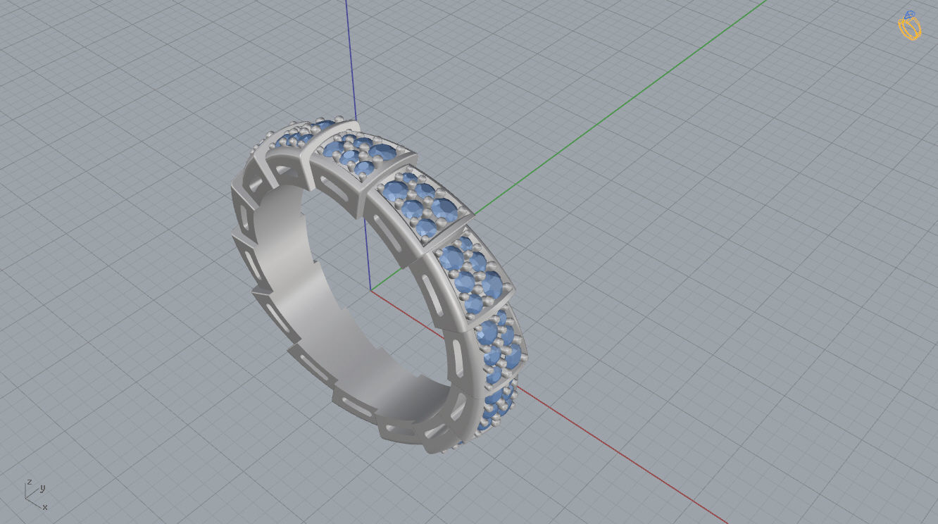 Bvlgari Serpenti Ring 3D print model_9