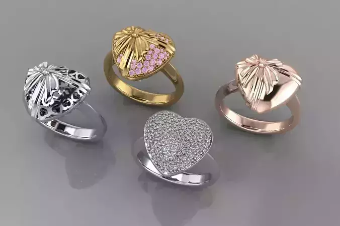 JEWELRY HEART RING       o4