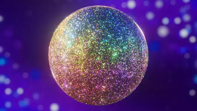 Procedural Rainbow Glitter Shader - Colorful Cycles Texture