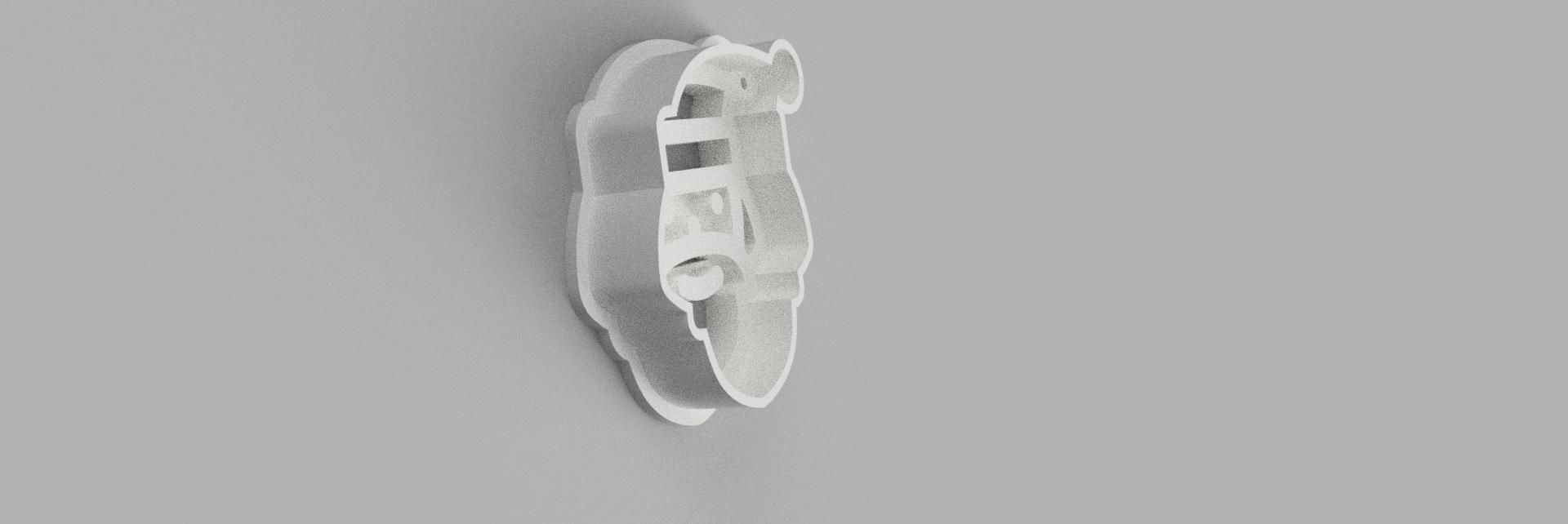 santa claus COOKIE CUTTER 3D print model_1