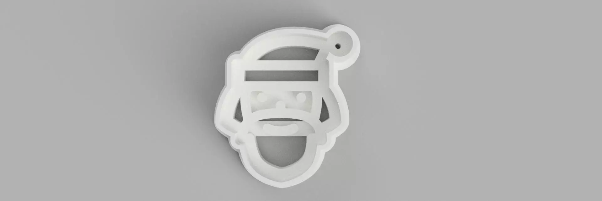 santa claus COOKIE CUTTER 3D print model_0