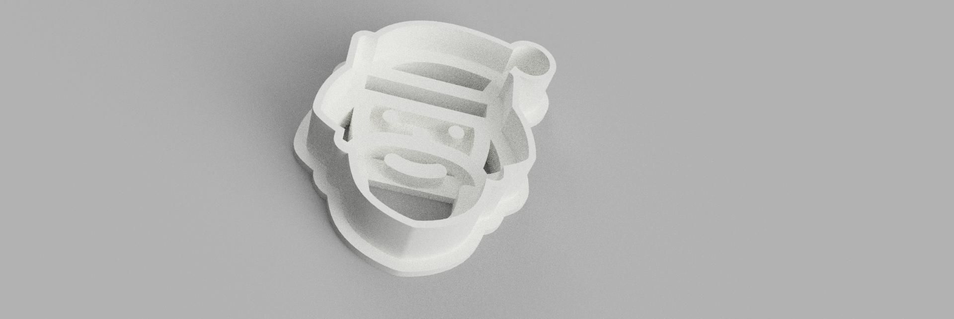 santa claus COOKIE CUTTER 3D print model_2