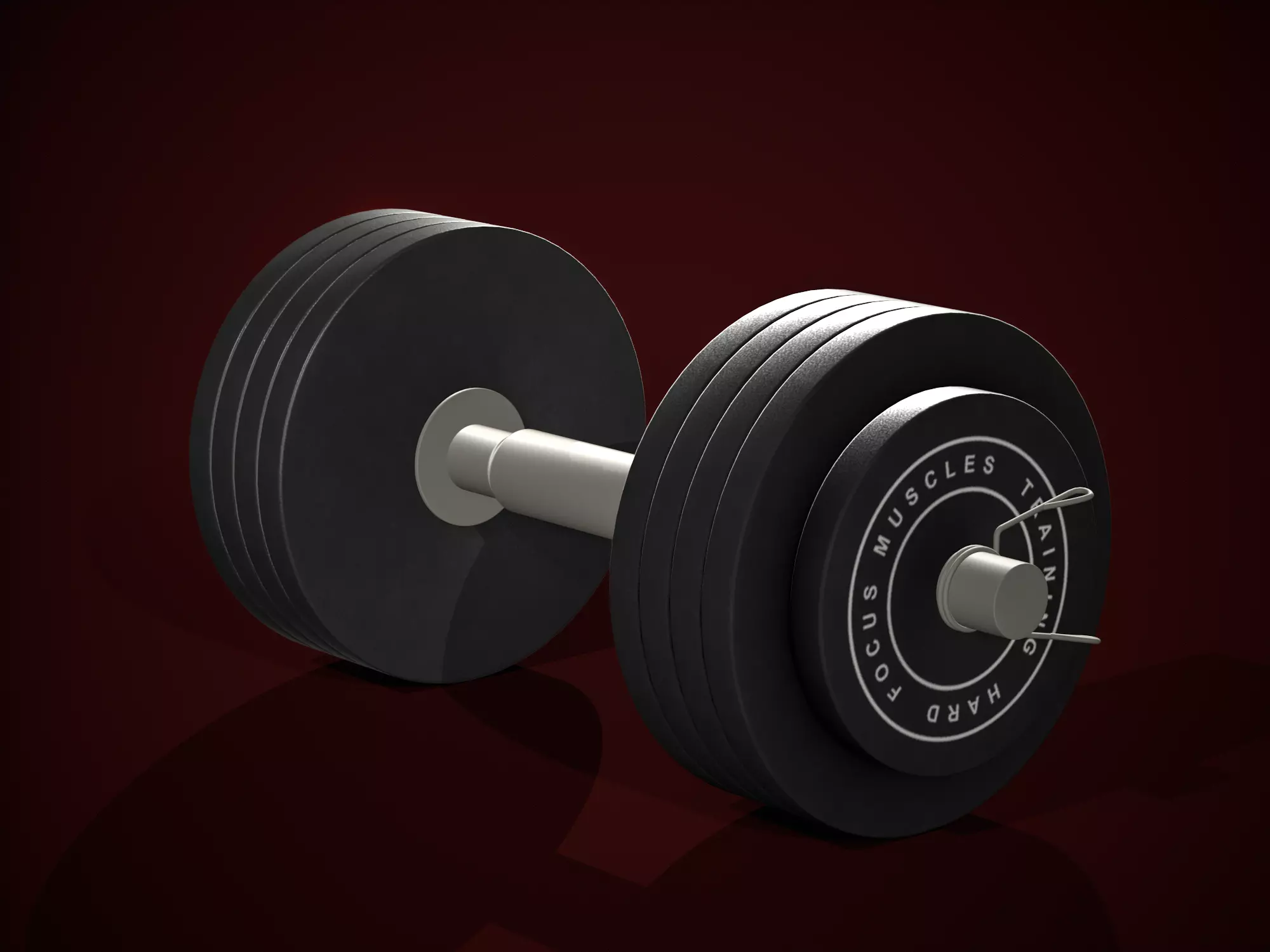 Sports Dumbell Free low-poly 3D model