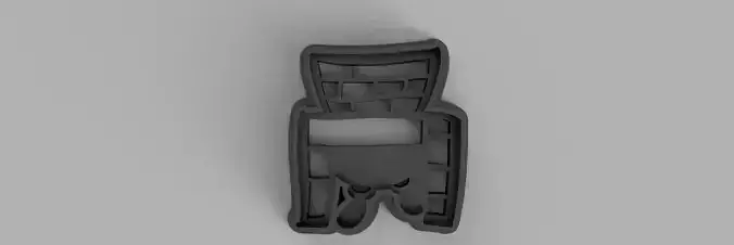 santa claus trapped inside chimney COOKIE CUTTER 3D print model santa claus trapped inside chimney COOKIE CUTTER 3D print model