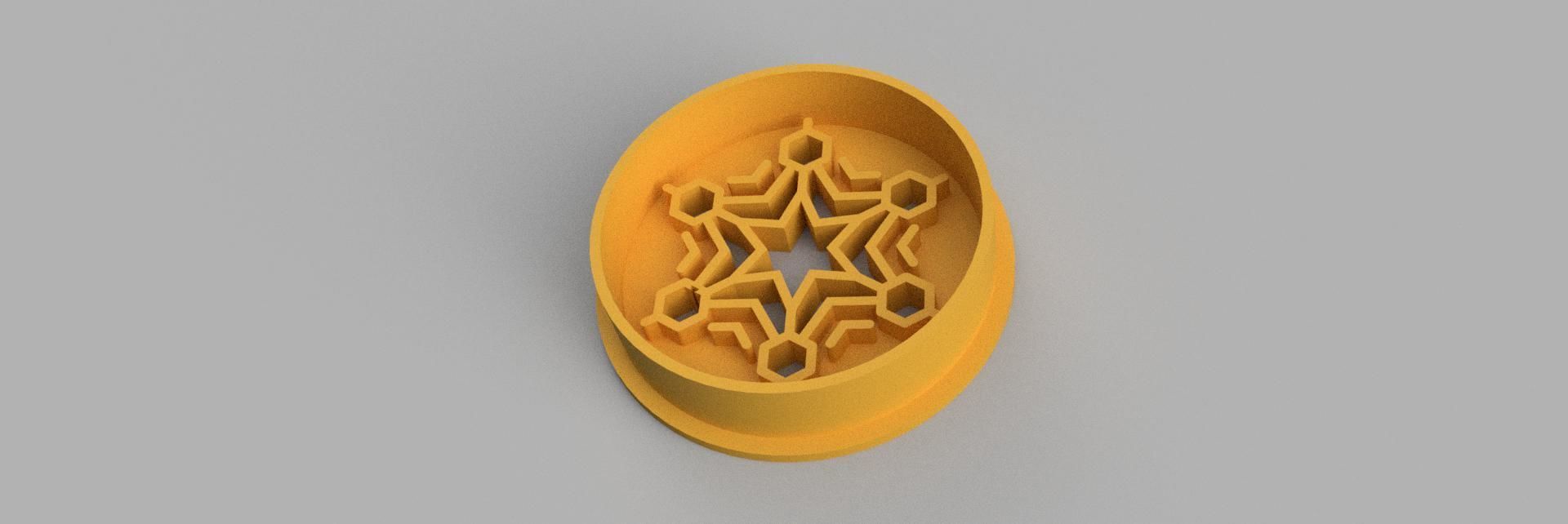 snowflake COOKIE CUTTER 3D print model_2