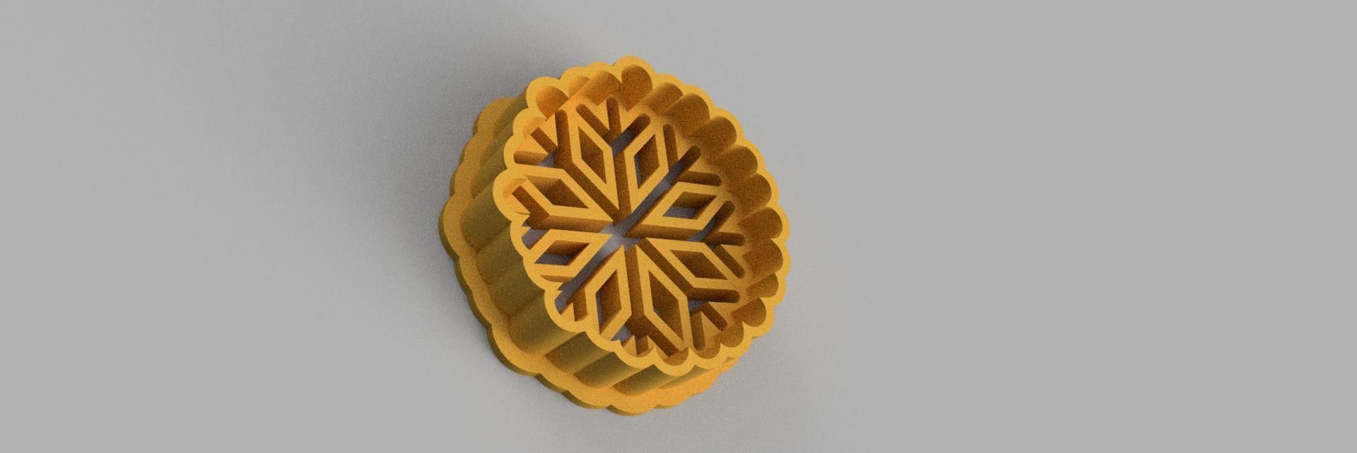 snowflake COOKIE CUTTER 3D print model_1