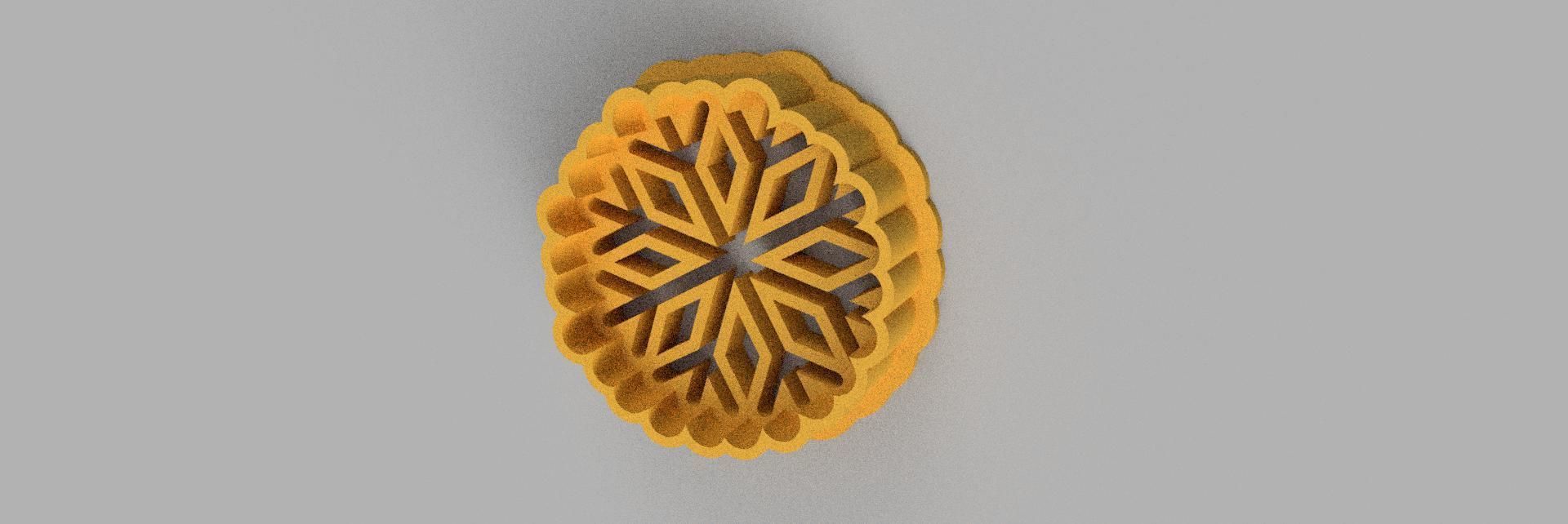 snowflake COOKIE CUTTER 3D print model_2