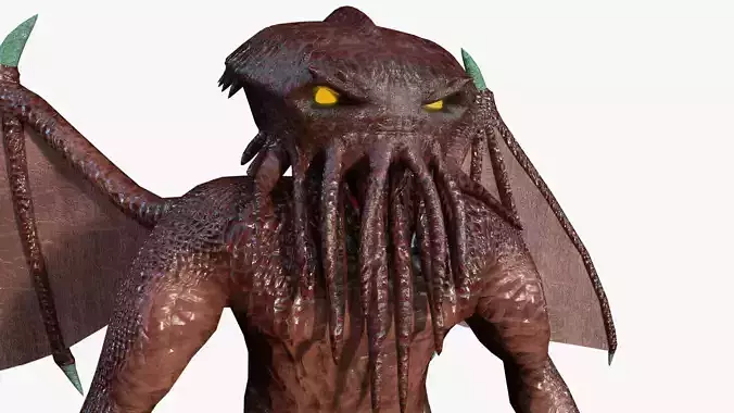 Cthulhu Low-poly 3D model
