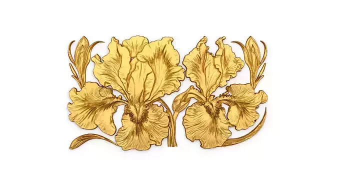 mural classic flowers decor ornament 17