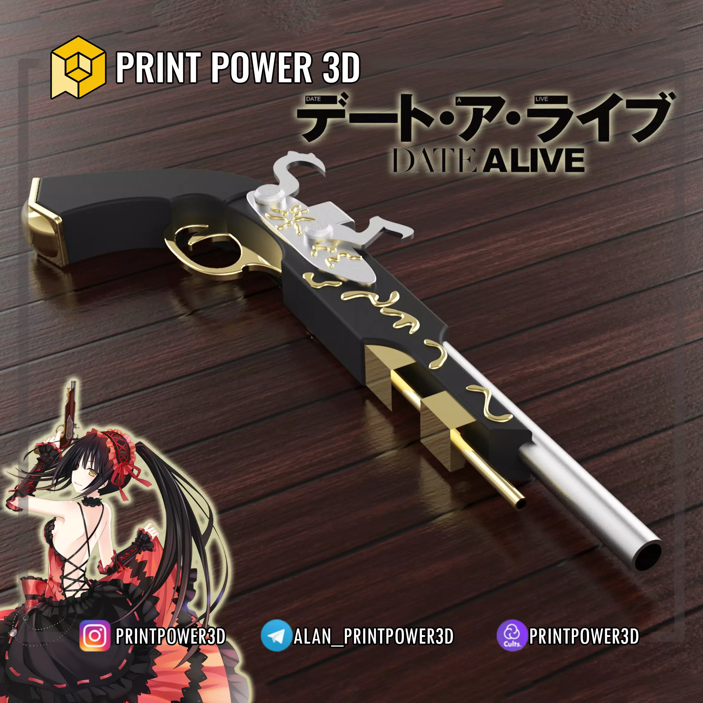 Flint Lock date a Live for 3D printing 3D print model