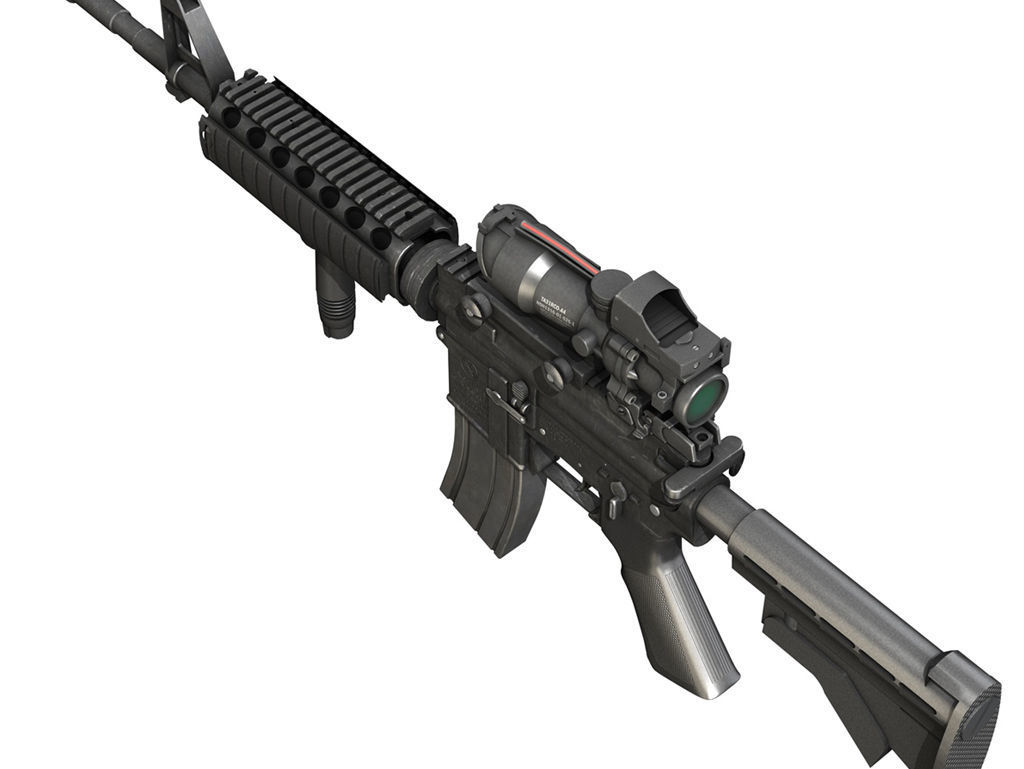 Colt M4A1 Sopmod ACOG 3D model_7