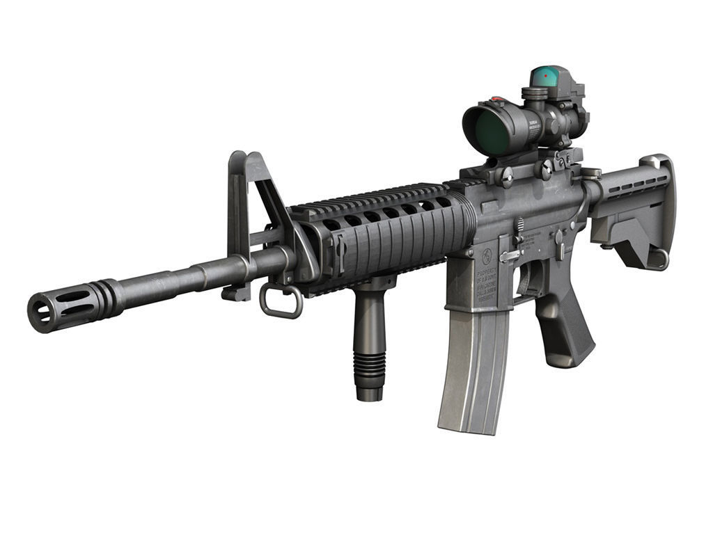 Colt M4A1 Sopmod ACOG 3D model_6