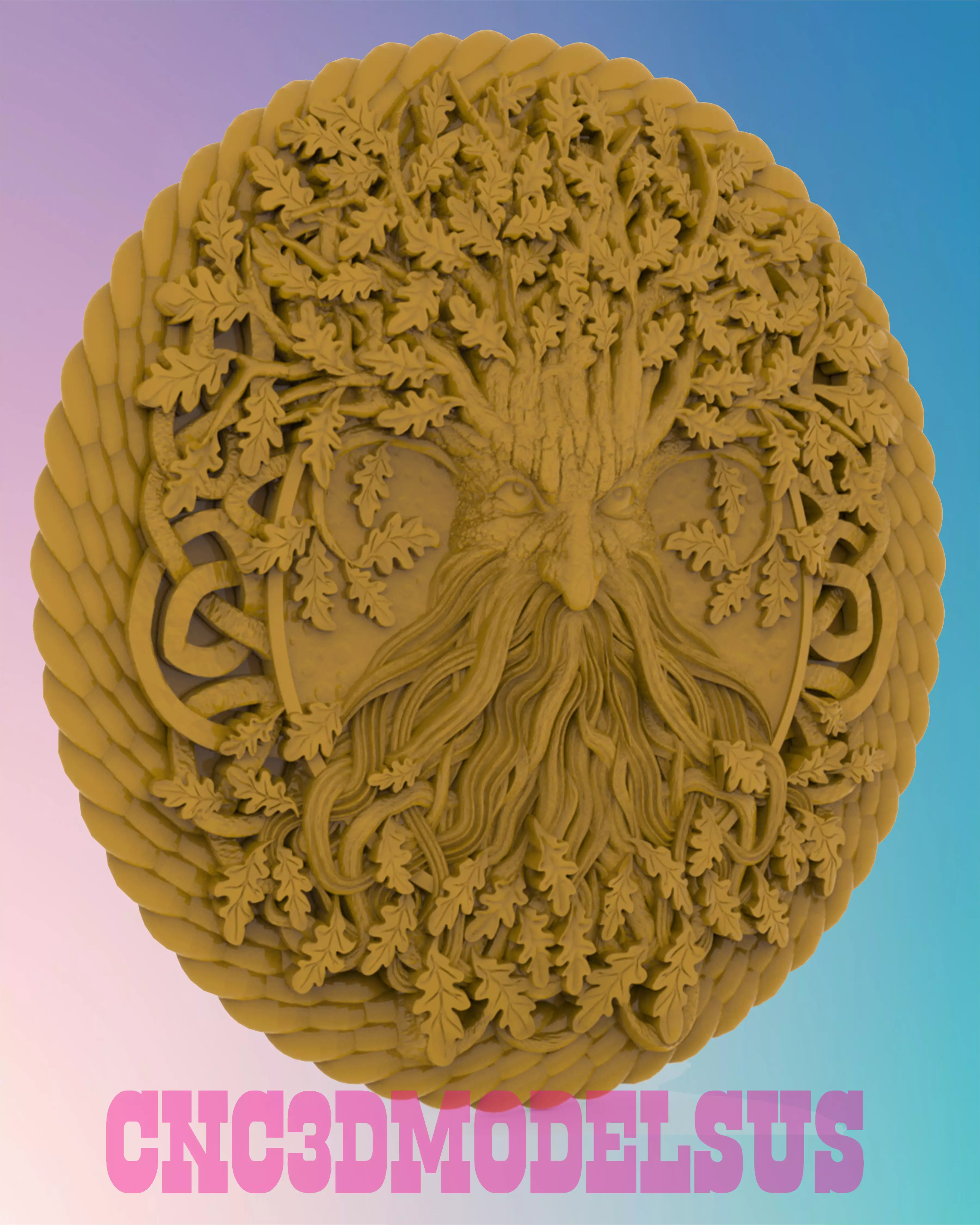 Forest spirit 3D MODEL STL FILE FOR CNC ROUTER LASER 3D print model