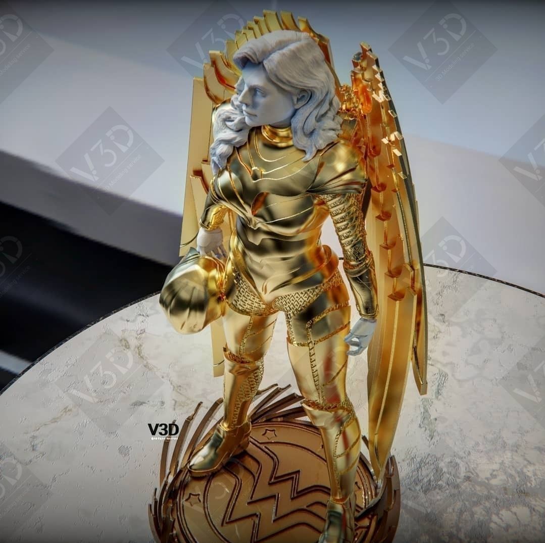 Wonder Woman 1984 - golden armor 2 - V3D 3D print model_5