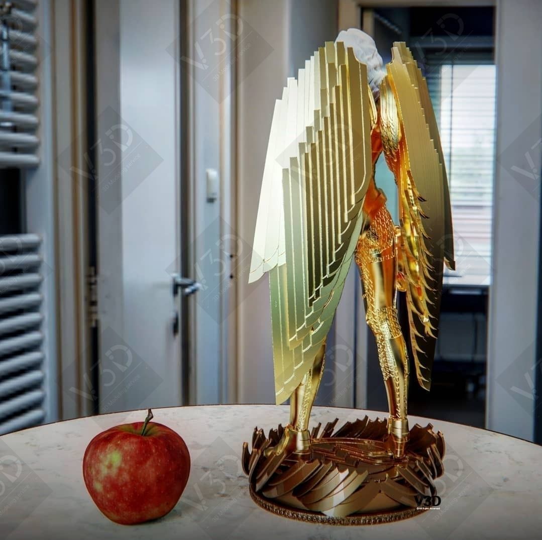 Wonder Woman 1984 - golden armor 2 - V3D 3D print model_3