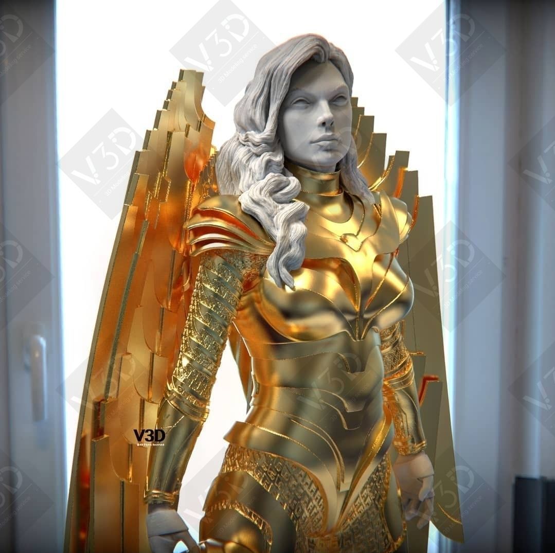 Wonder Woman 1984 - golden armor 2 - V3D 3D print model_6