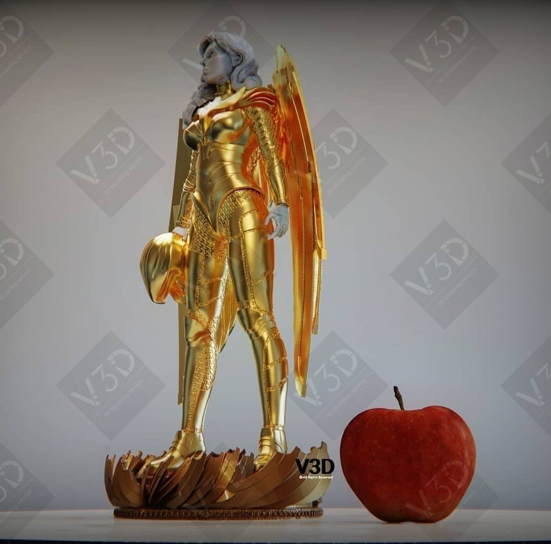 Wonder Woman 1984 - golden armor 2 - V3D 3D print model_1