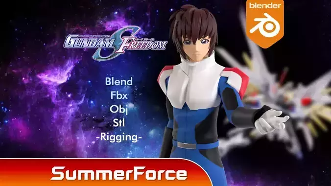 Kira Yamato - Gundam Seed Freedom 3D model