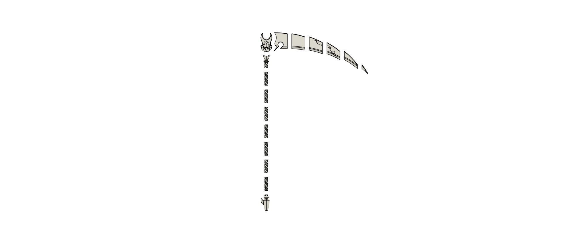 Fortnite - Hazbin hotel emote scythe 3D print model_18