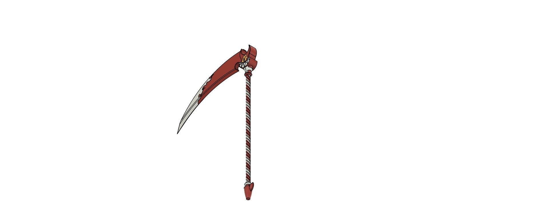Fortnite - Hazbin hotel emote scythe 3D print model_9