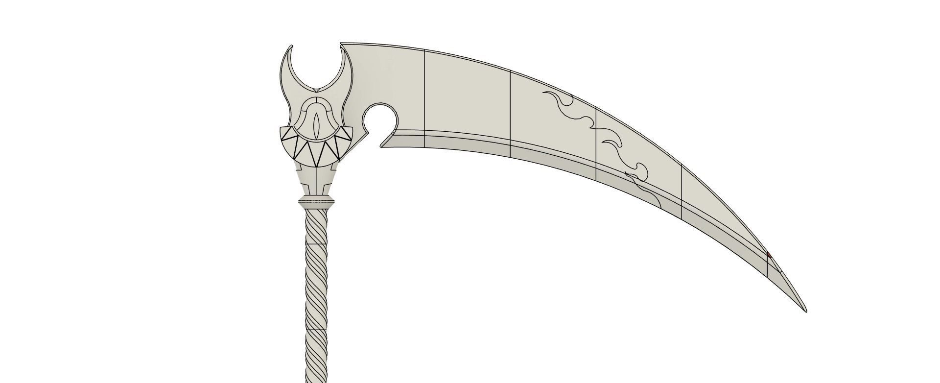 Fortnite - Hazbin hotel emote scythe 3D print model_13