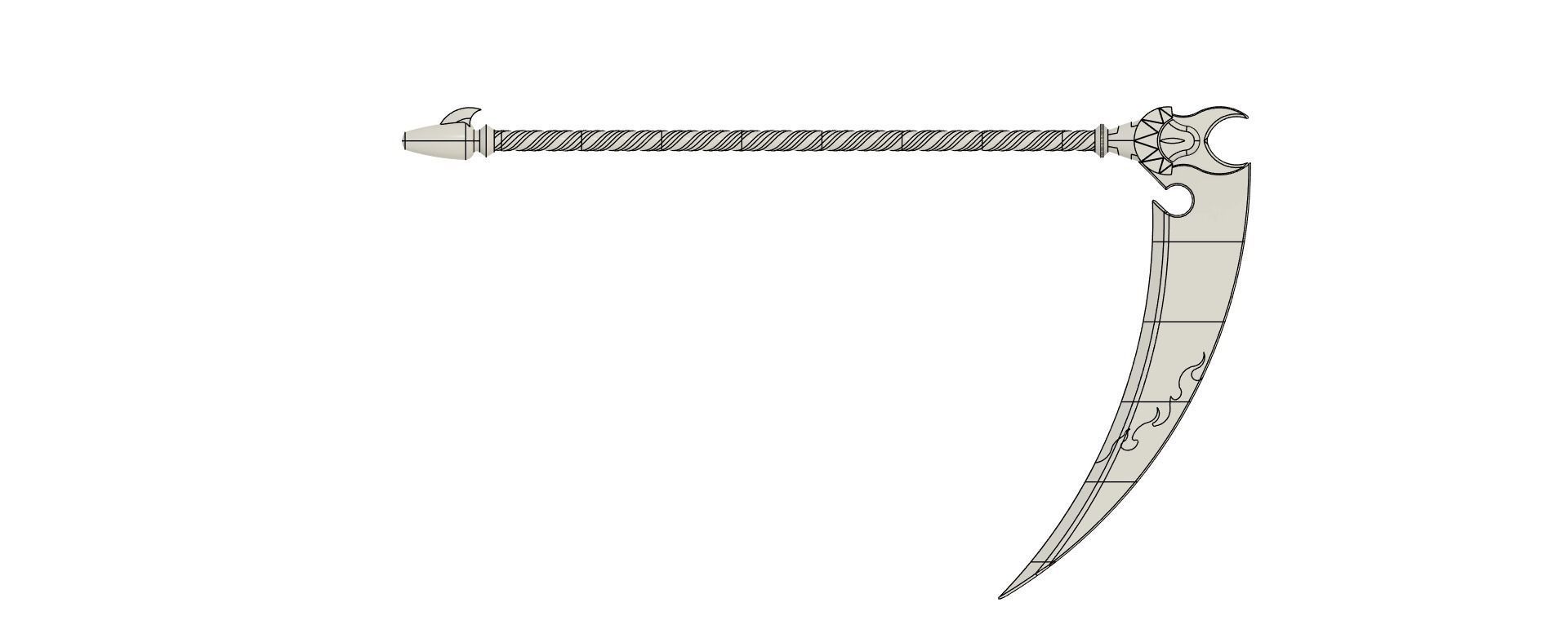 Fortnite - Hazbin hotel emote scythe 3D print model_14