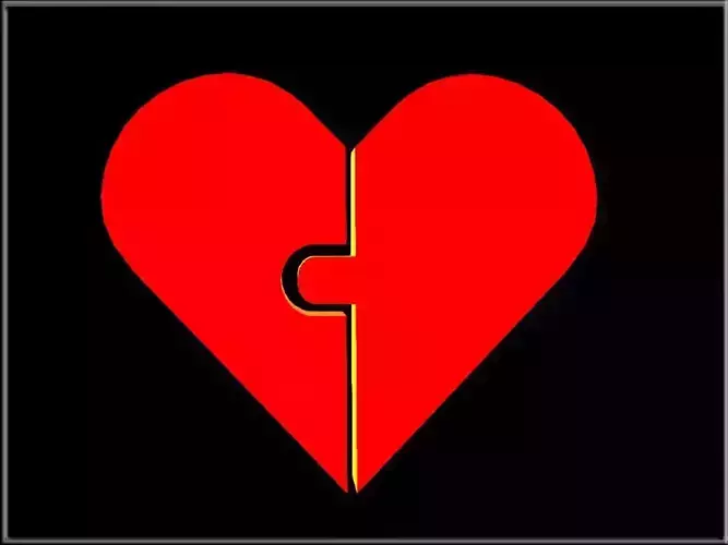 Gigsaw puzzle heart 01