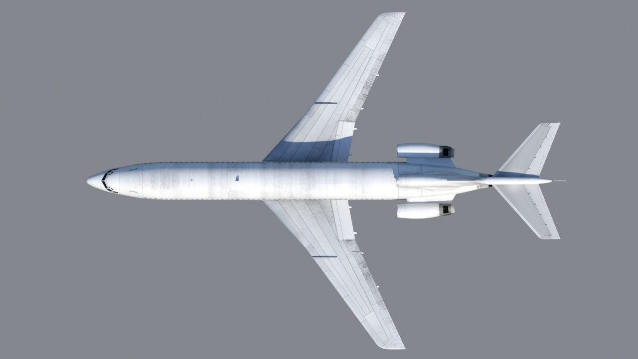 B727-200 derelict scrapyard low poly Low-poly 3D model_11