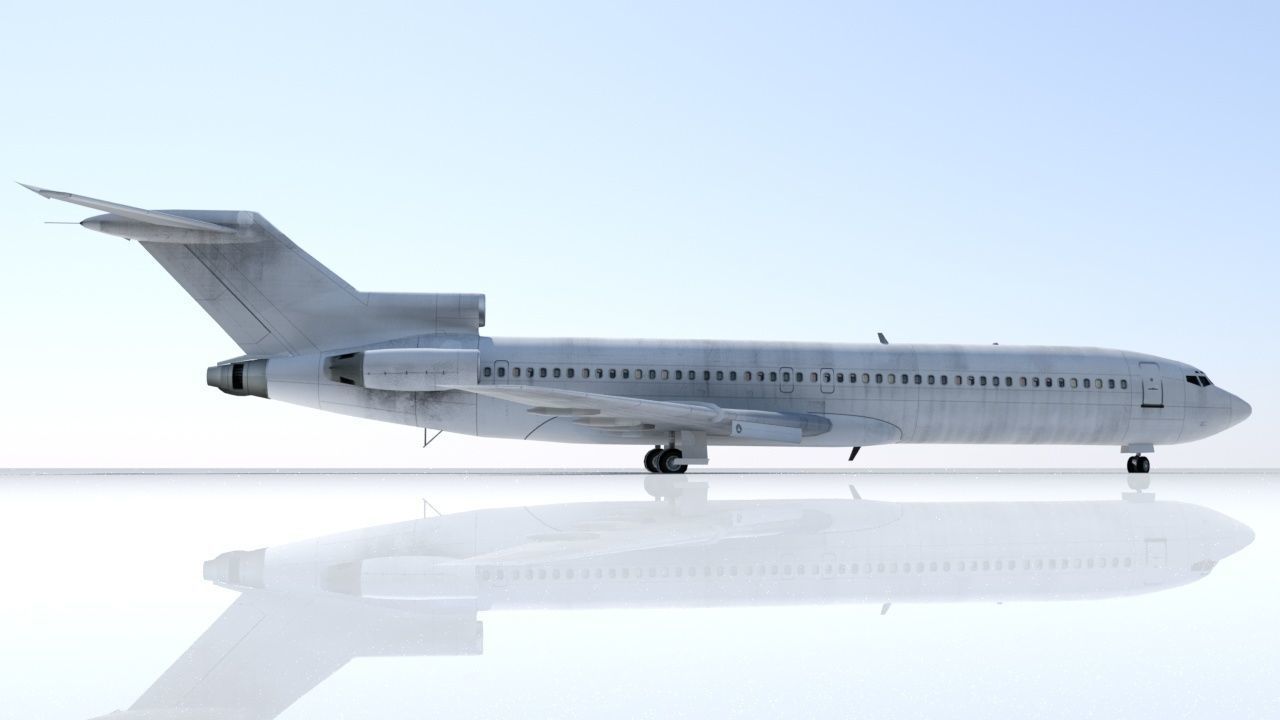B727-200 derelict scrapyard low poly Low-poly 3D model_5