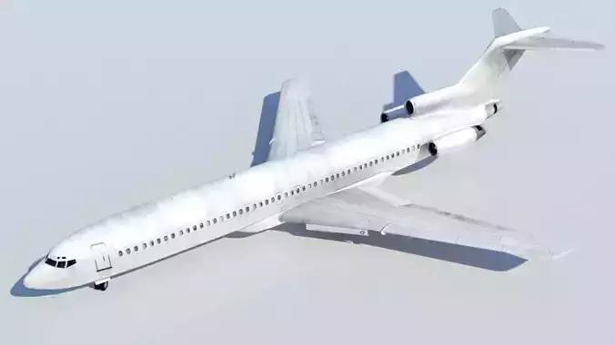 B727-200 derelict scrapyard low poly 