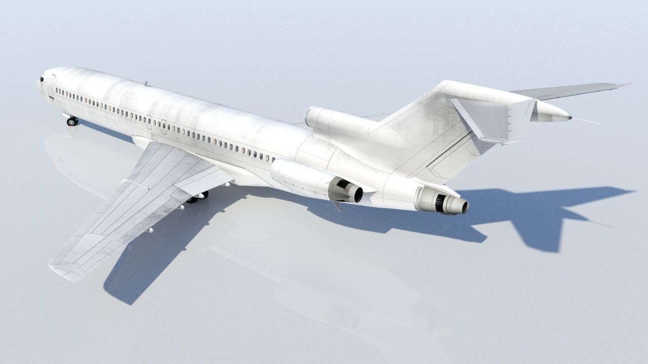 B727-200 derelict scrapyard low poly Low-poly 3D model_2