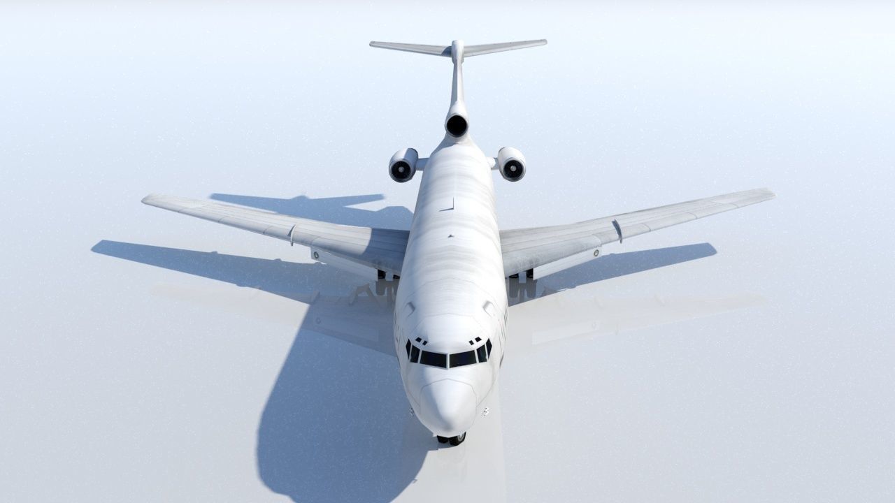 B727-200 derelict scrapyard low poly Low-poly 3D model_7