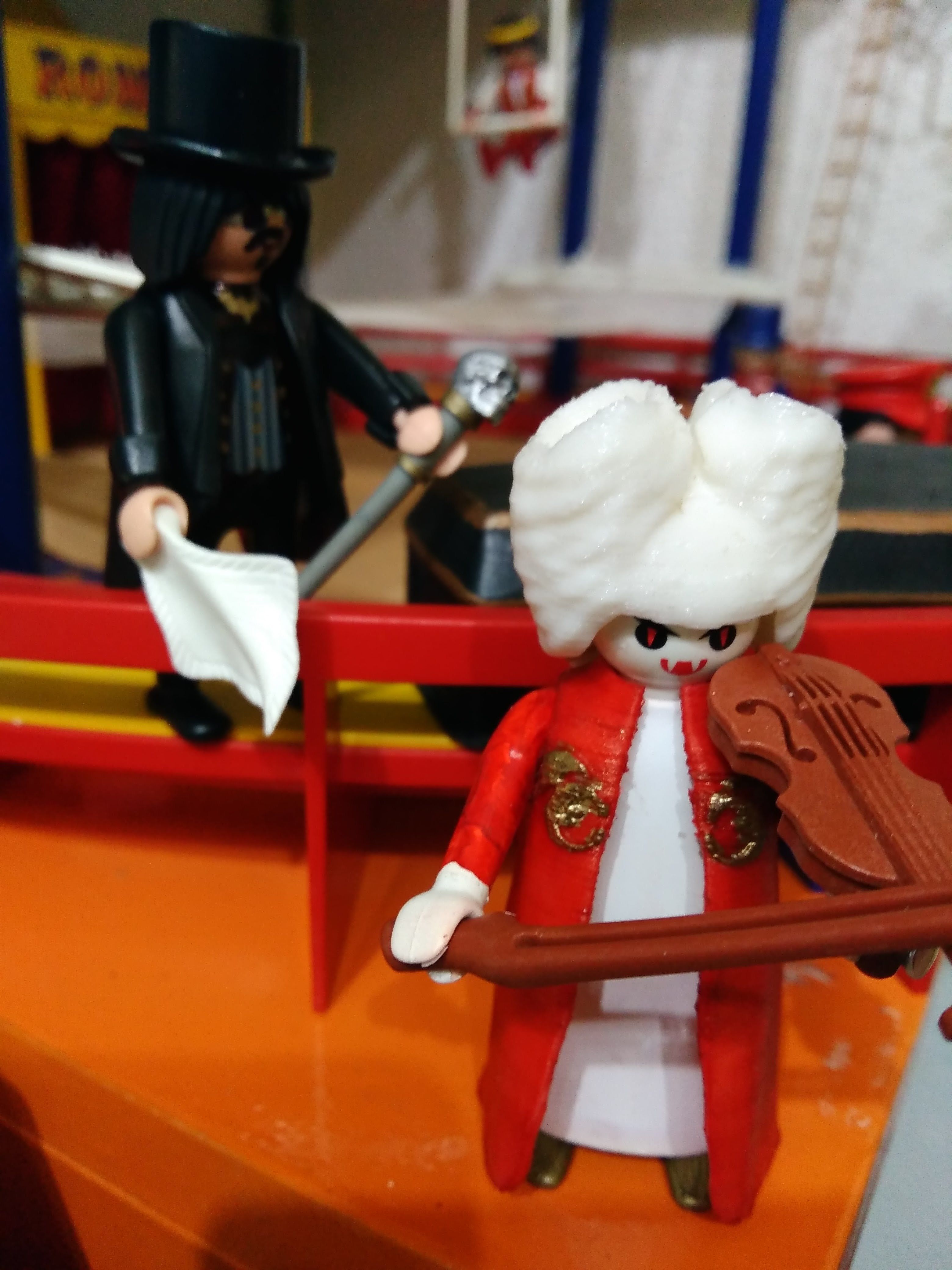 Peluca y Capa Dracula adornos dragones compatible playmobil  3D print model_1