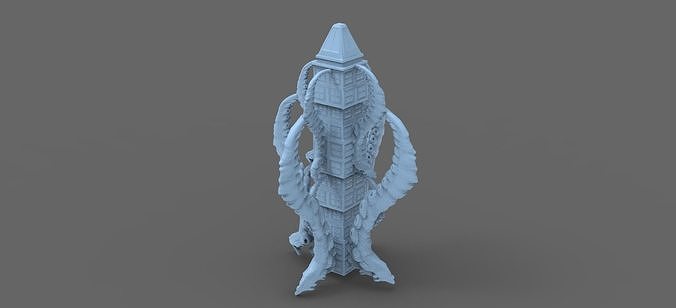 Cthulhu tentacle obelisk tall  3D model