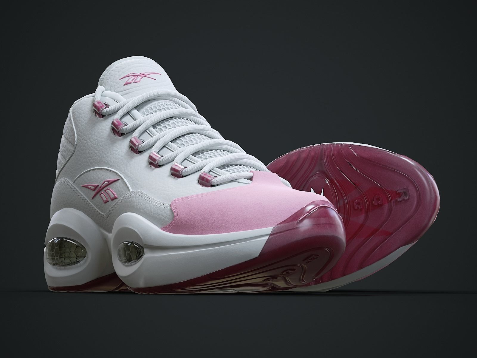 Reebok Question sneaker Low-poly 3D model_9
