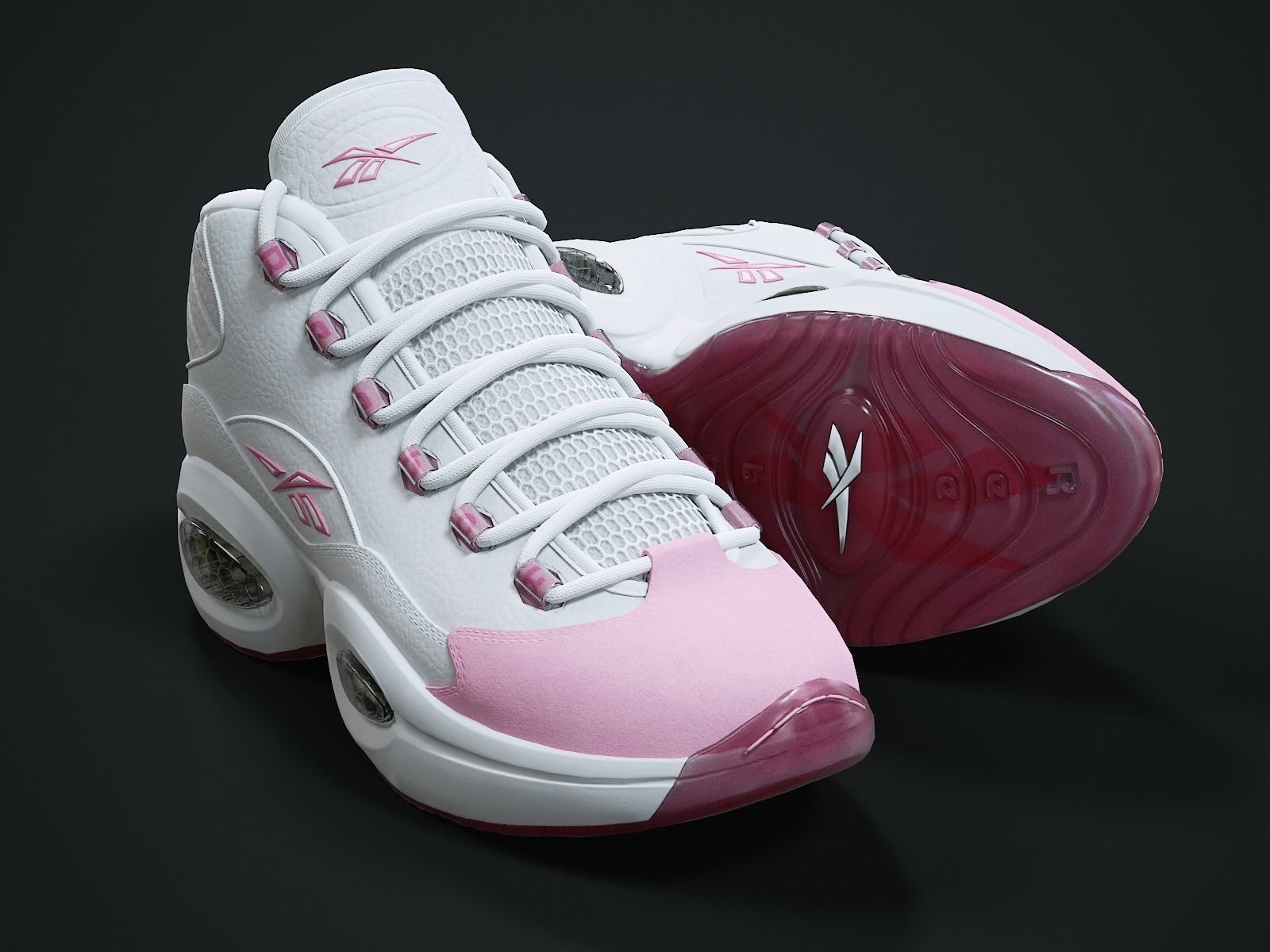 Reebok Question sneaker Low-poly 3D model_10