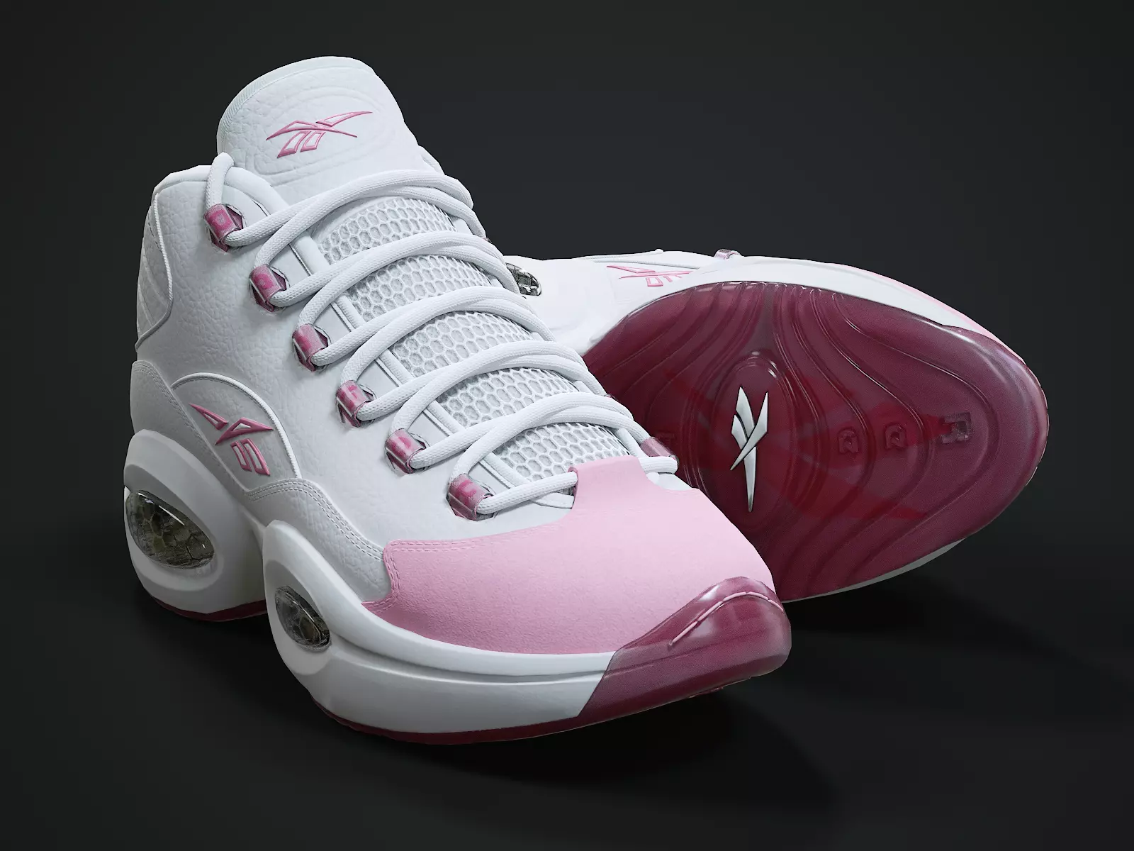 Reebok Question sneaker Low-poly 3D model_0