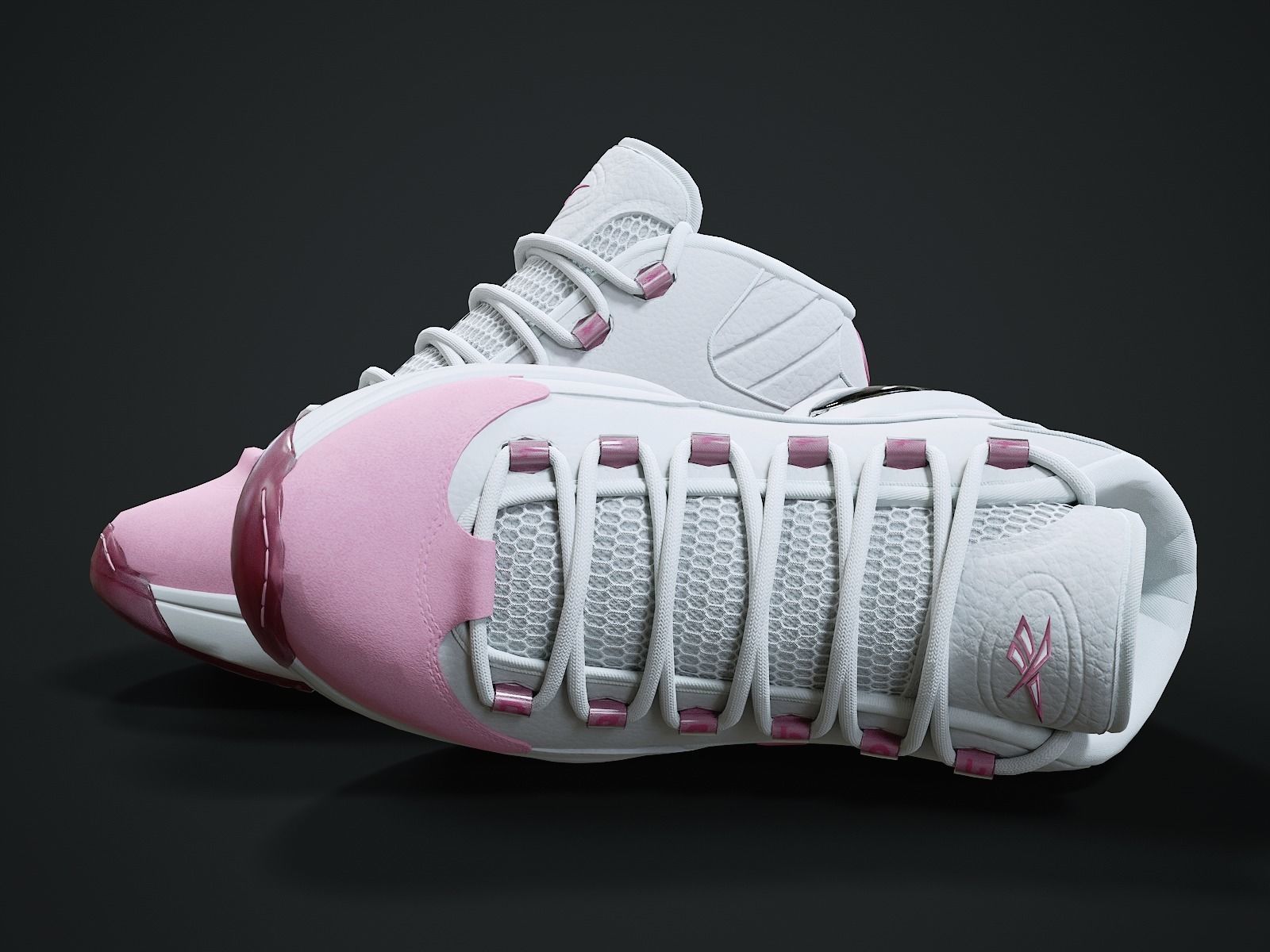 Reebok Question sneaker Low-poly 3D model_3