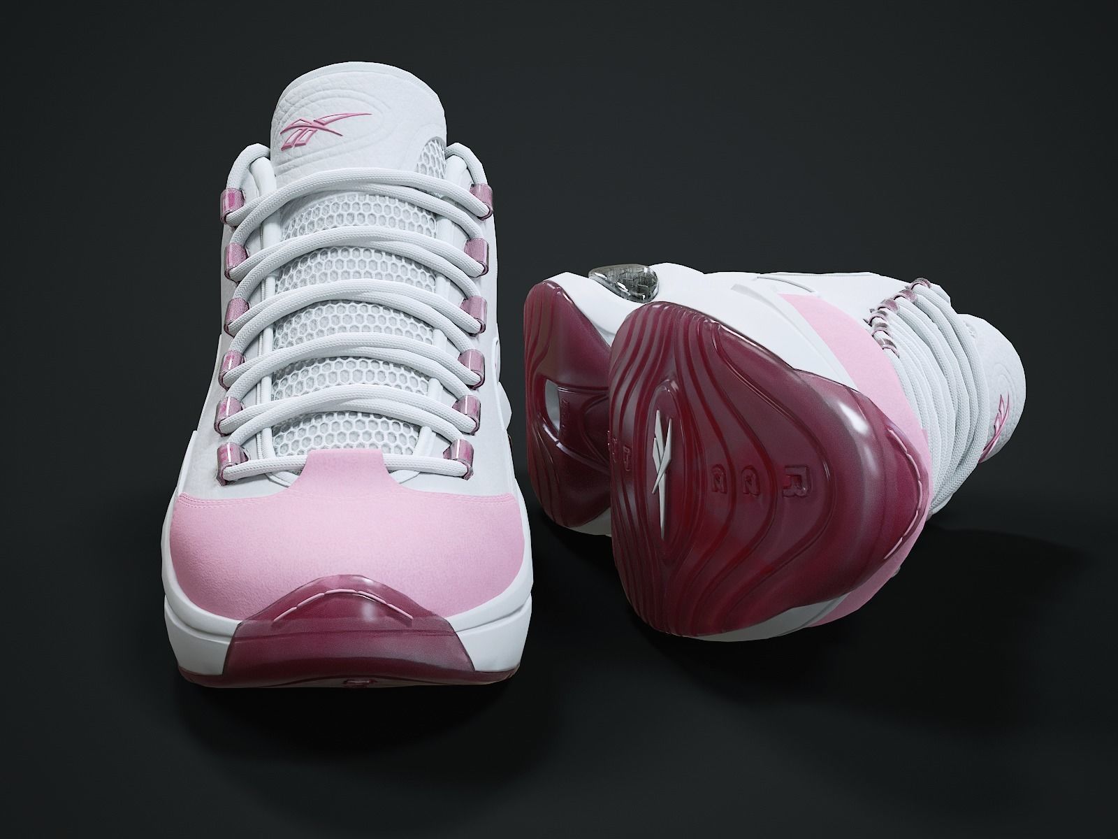 Reebok Question sneaker Low-poly 3D model_1