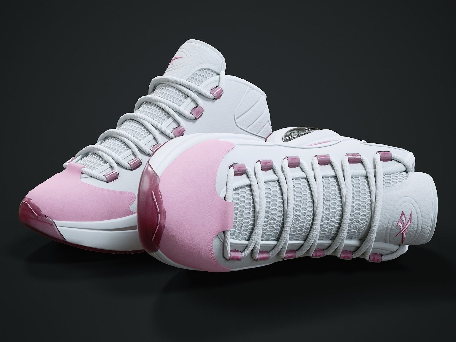 Reebok Question sneaker Low-poly 3D model_2